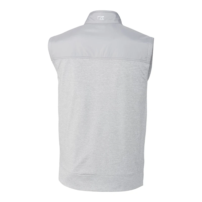 Gilet coupe-vent matelassé hybride Stealth gris pour homme, et veste zippée intégrale des Cleveland Guardians, de grande taille