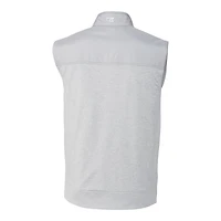 Gilet coupe-vent matelassé hybride Stealth gris pour homme, et veste zippée intégrale des Cleveland Guardians, de grande taille