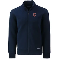 Veste zippée intégrale recyclée Roam Eco pour homme, bleu marine, des Cleveland Guardians, de coupe Cutter & Buck, grande taille