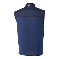 Gilet coupe-vent matelassé hybride Stealth bleu marine pour homme, et veste zippée intégrale, Cleveland Guardians, de grande taille