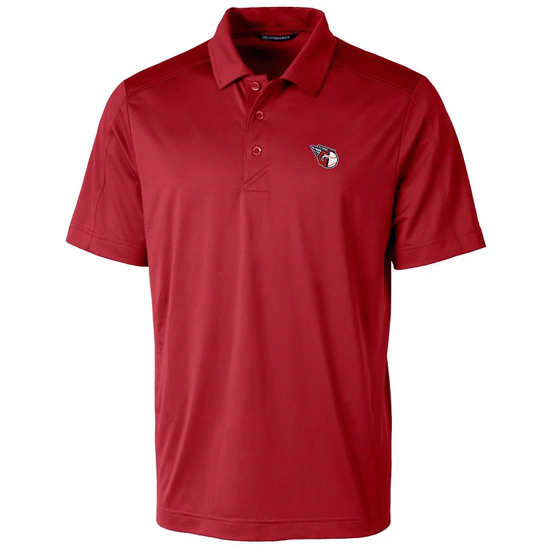 Polo extensible texturé Cutter & Buck rouge Cleveland Guardians pour homme