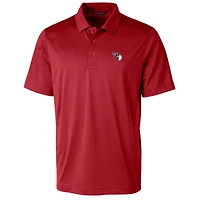 Men's Cutter & Buck Red Cleveland Guardians Logo Prospect Textured Stretch Polo
