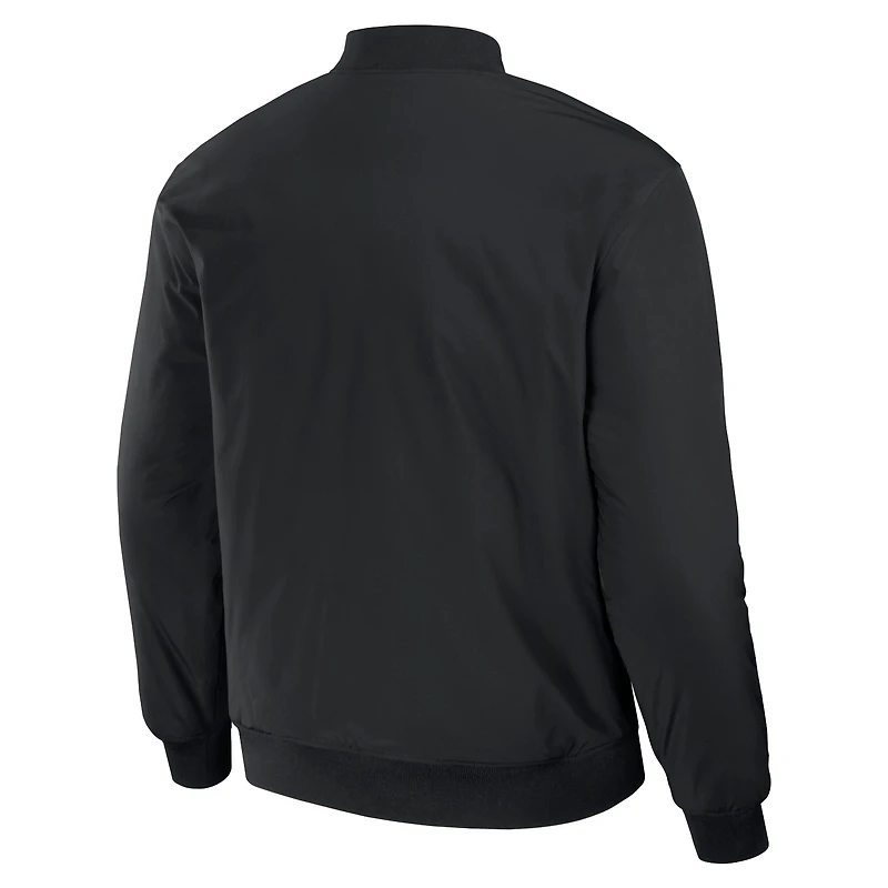 Men's Darius Rucker Collection by Fanatics Black/Red Cleveland Guardians Reversible Full-Zip Bomber Jacket
