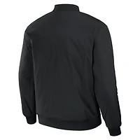 Men's Darius Rucker Collection by Fanatics Black/Red Cleveland Guardians Reversible Full-Zip Bomber Jacket