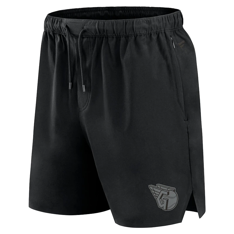 Men's Fanatics Black Cleveland Guardians Front Office Micro Tonal Shorts
