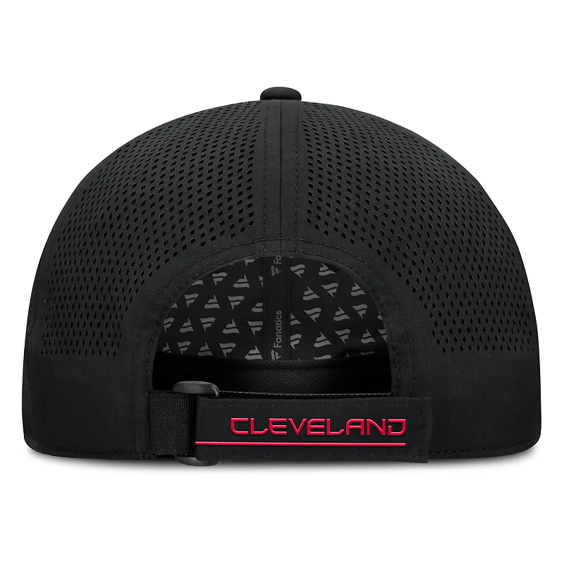 Casquette ajustable Cleveland Guardians Level Up Driver Fanatics noire pour homme