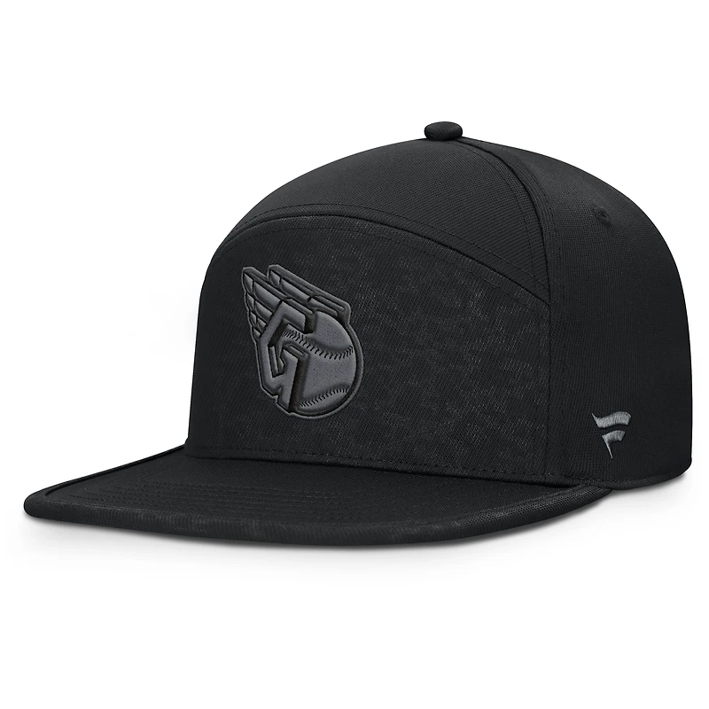 Men's Fanatics Black Cleveland Guardians Platoon Snapback Hat
