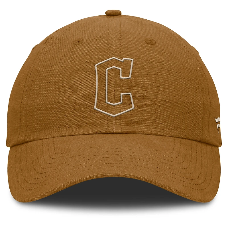Casquette ajustable marron Cleveland Guardians Act Natural Chopper pour hommes Fanatics
