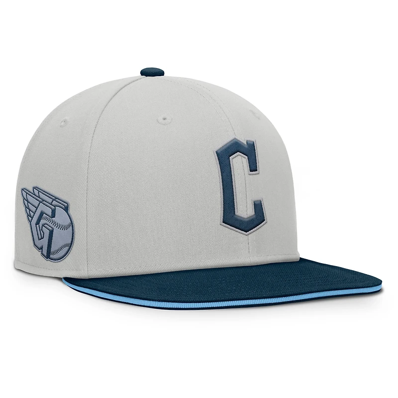 Men's Fanatics Gray Cleveland Guardians Knuckleball Snapback Hat