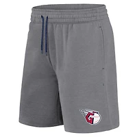 Ensemble combiné t-shirt et short Fanatics pour hommes bleu marine/gris chiné Cleveland Guardians Arch