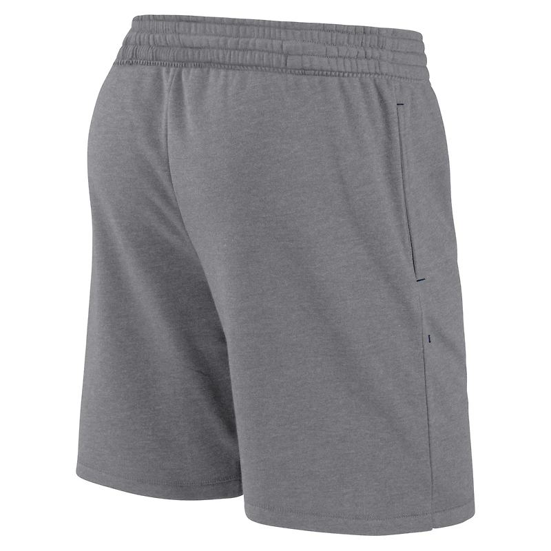 Ensemble combiné t-shirt et short Fanatics pour hommes bleu marine/gris chiné Cleveland Guardians Arch