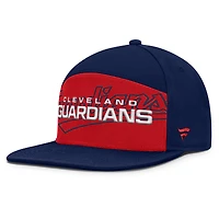Men's Fanatics Navy/Red Cleveland Guardians Clubhouse Splitter Snapback Hat