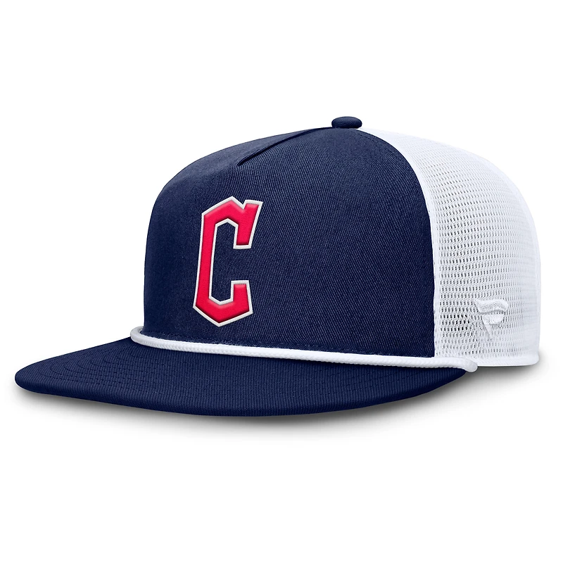 Men's Fanatics Navy/White Cleveland Guardians Clubhouse Change Up Snapback Hat