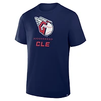 Men's Fanatics Navy Cleveland Guardians Clubhouse Legacy Side Swipe T-Shirt