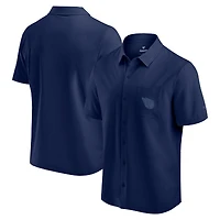 Chemise boutonnée pour hommes Fanatics Navy Cleveland Guardians Front Office