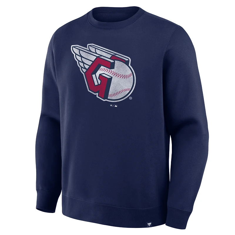 Men's Fanatics Navy Cleveland Guardians Legacy Sweatshirt