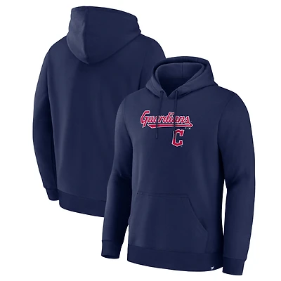 Men's Fanatics Navy Cleveland Guardians Lock-Up Legacy Hoodie