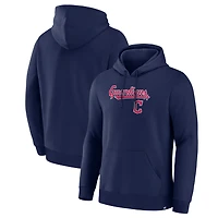 Men's Fanatics Navy Cleveland Guardians Lock-Up Legacy Hoodie