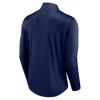 Men's Fanatics Navy Cleveland Guardians Quarterback Quarter-Zip Top