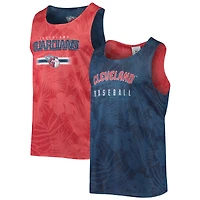 Débardeur réversible en maille à motif floral FOCO bleu marine Cleveland Guardians pour homme