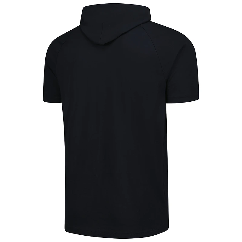 Men's Levelwear Black Cleveland Guardians Phase Vanguard Hoodie T-Shirt