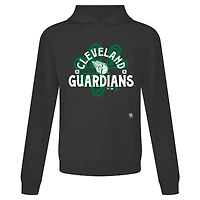 Men's Levelwear Black Cleveland Guardians St. Patrick's Day Relay Shamrock Pullover Hoodie