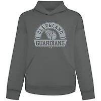 Men's Levelwear Gray Cleveland Guardians Luxe Signature Banner Arch Pullover Hoodie