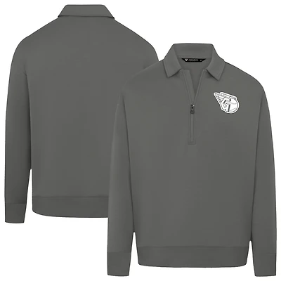 Pull à fermeture éclair quart de tour pour homme Levelwear gris Cleveland Guardians Luxe Signature