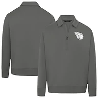 Pull à fermeture éclair quart de tour pour homme Levelwear gris Cleveland Guardians Luxe Signature