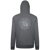 Sweat à capuche gris Levelwear pour homme Cleveland Guardians Podium Grain