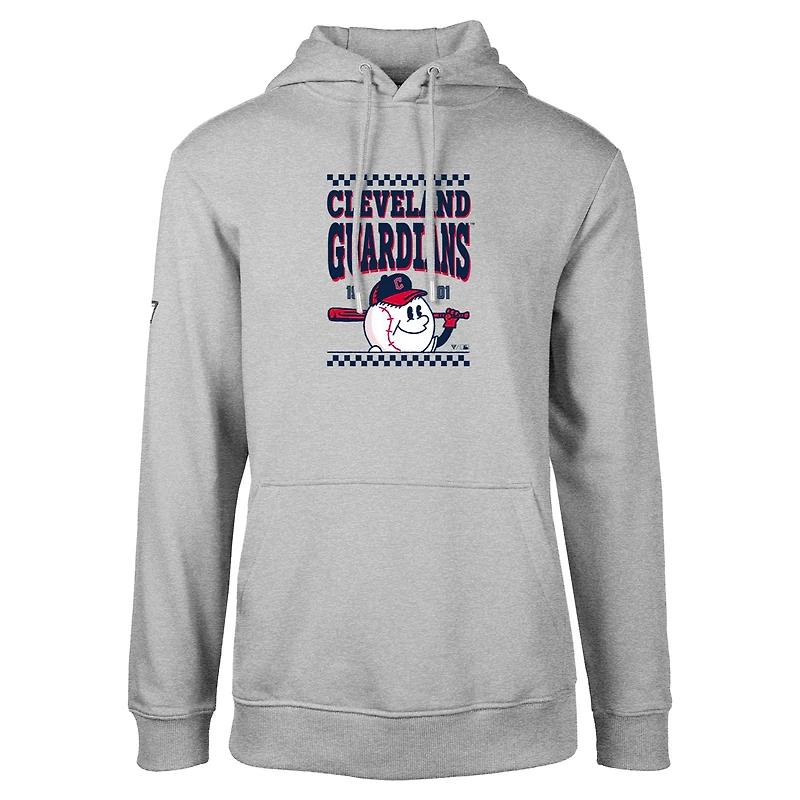 Sweat à capuche gris Cleveland Guardians Podium Inaugural pour homme Levelwear