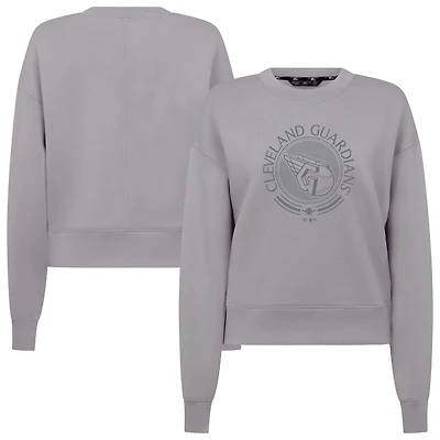 Sweat-shirt gris à manches longues pour homme Levelwear des Cleveland Guardians