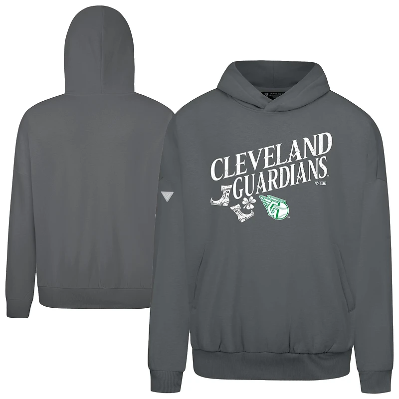 Men's Levelwear  Khaki Cleveland Guardians St. Patrick's Day Pullover Hoodie