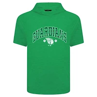 T-shirt à capuche manches courtes et carreaux pour homme Cleveland Guardians St. Patrick's Day Green Levelwear