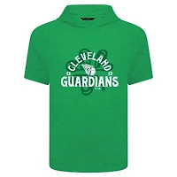 Men's Levelwear Green Cleveland Guardians St. Patrick's Day Phase Shamrock Short Sleeve T-Shirt Hoodie