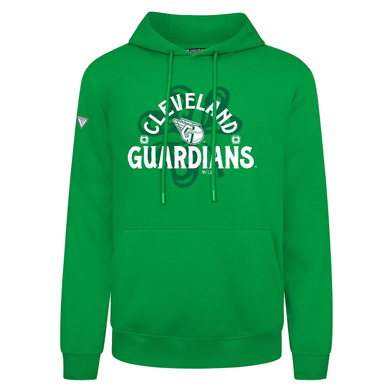 Sweat à capuche vert Cleveland Guardians St. Patrick's Day Podium Shamrock pour homme Levelwear