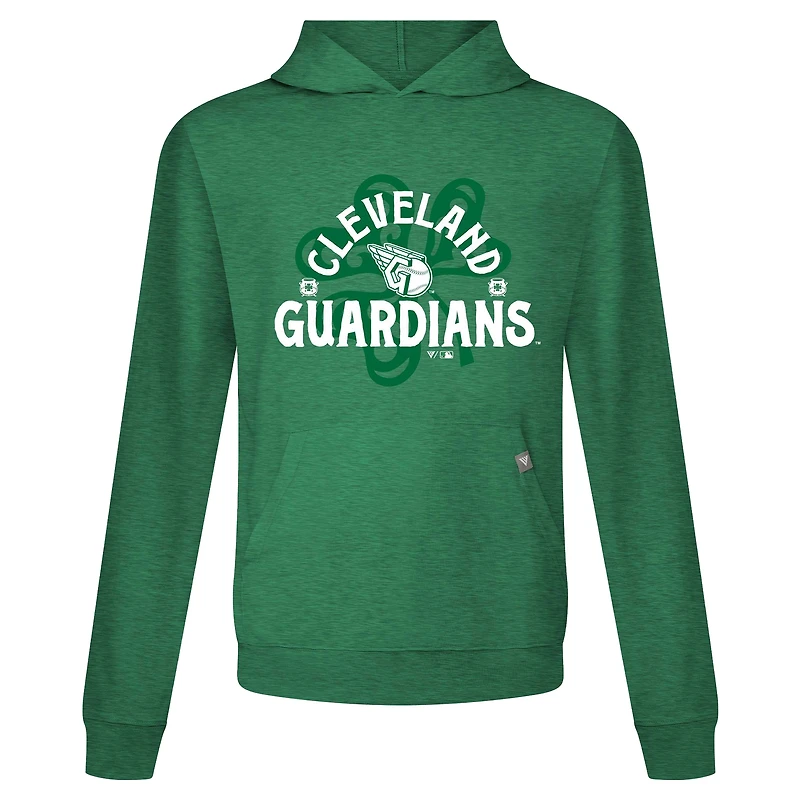 Men's Levelwear Green Cleveland Guardians St. Patrick's Day Relay Shamrock Pullover Hoodie