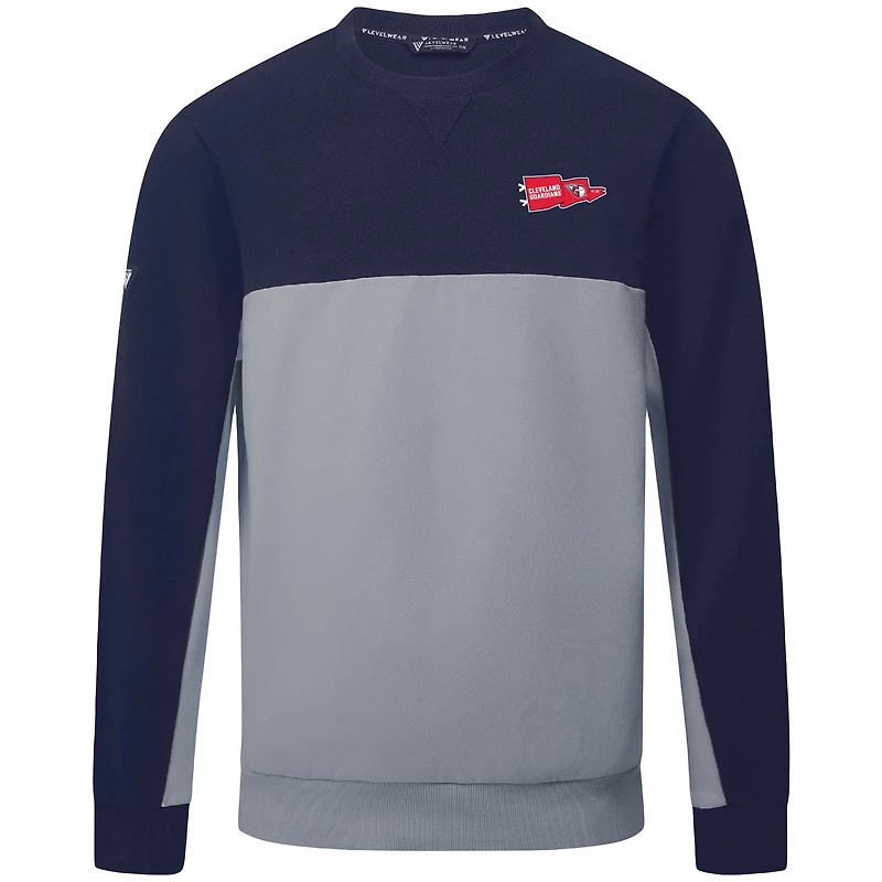 Sweat-shirt à capuche Cleveland Guardians Legacy Rafters bleu marine/gris pour homme Levelwear
