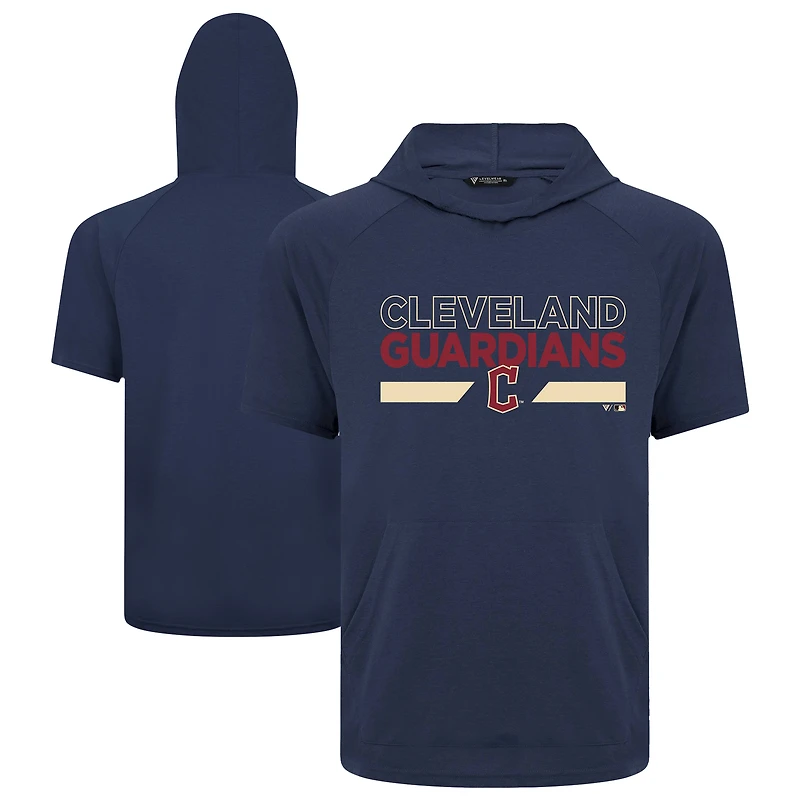 Men's Levelwear  Navy Cleveland Guardians City Connect Phase No Hitter Hoodie T-Shirt