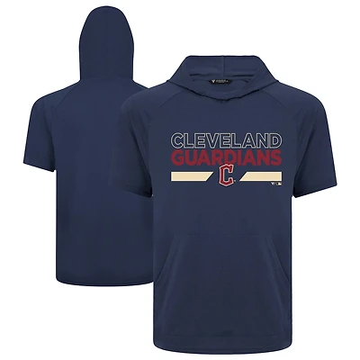 Men's Levelwear  Navy Cleveland Guardians City Connect Phase No Hitter Hoodie T-Shirt