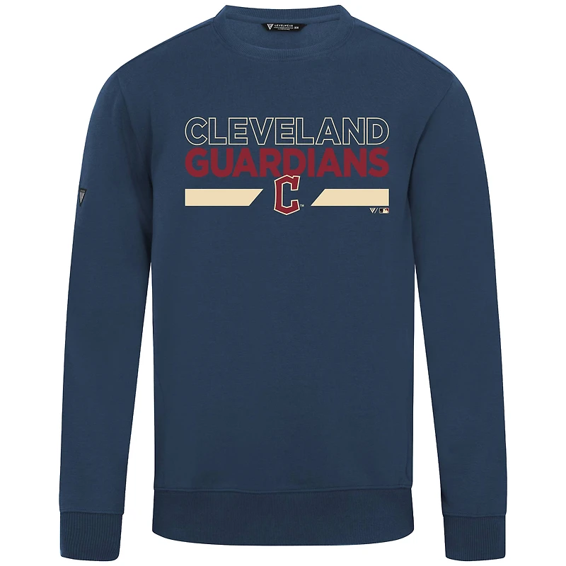 Sweat-shirt bleu marine pour homme Levelwear City Connect Zane No Hitter des Cleveland Guardians
