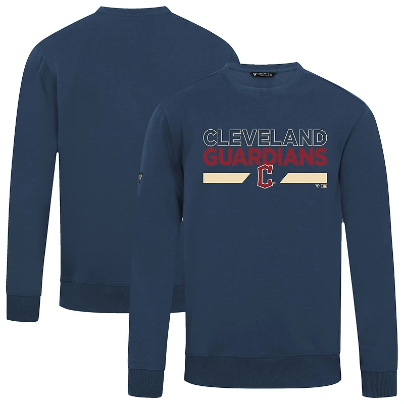 Men's Levelwear Navy Cleveland Guardians City Connect Zane No Hitter Sweatshirt