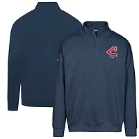 Sweat-shirt zippé Murray bleu marine pour homme de la collection Cooperstown des Cleveland Guardians Levelwear