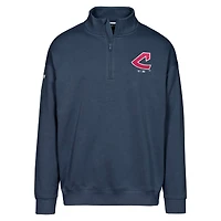 Men's Levelwear  Navy Cleveland Guardians Cooperstown Collection Murray Quarter-Zip Sweatshirt