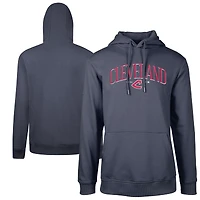 Men's Levelwear Navy Cleveland Guardians Cooperstown Collection Podium Retro Pullover Hoodie