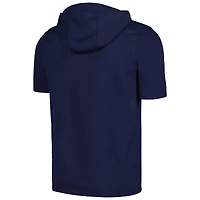 Men's Levelwear Navy Cleveland Guardians Recruit Short Sleeve Full-Zip Hoodie