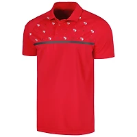 Polo rouge à manches raglan Levelwear Cleveland Guardians Sector Batter Up pour homme