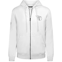 Men's Levelwear White Cleveland Guardians Podium Banner Arch Full-Zip Hoodie