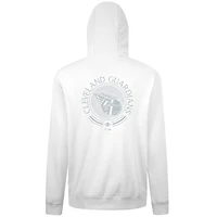 Men's Levelwear White Cleveland Guardians Podium Grain Pullover Hoodie