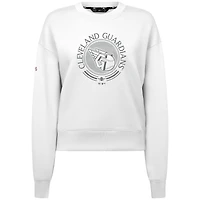 Men's Levelwear White Cleveland Guardians Sponge Pullover Sweatshirt